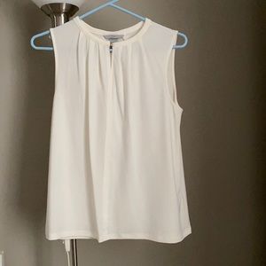 H&M White/Cream Sleeveless Tank Blouse